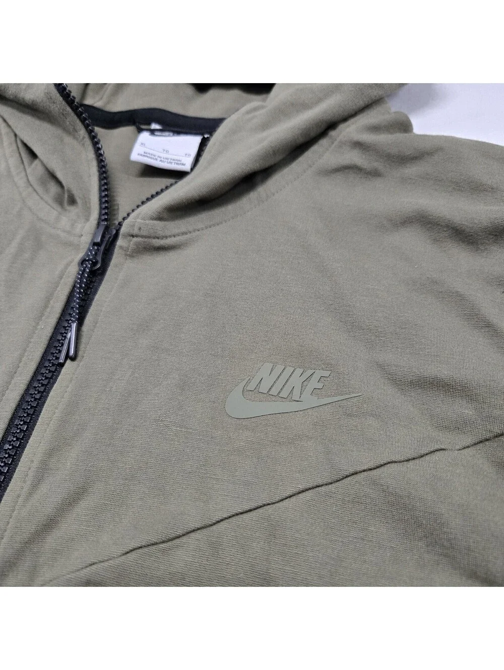EUC Size XL Nike Sportswear Tech Fleece Hoodie Full-Zip Green Jacket DX0822-222